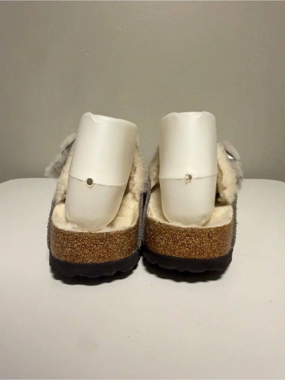 Birkenstock Arizona Shearling Suede Leather Stone Coin Women’s EU 39 US 8-8.5